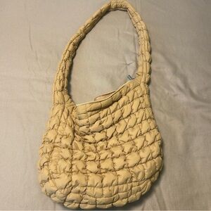 Amazon Essentials Quilted Tan Shoulder Bag